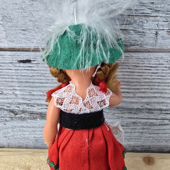 Vintage Celluloid Dolls Traditional German Bavarian Folk Set Of 2 Boy Girl 5" - Picture 4 of 7